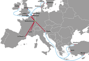 (Map showing CFL multimodal's combined rail network